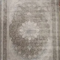 ۳ عدد فرش نیمه ابریشم برند نویان کاشان طوسی درحدنو