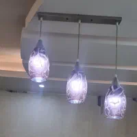 اویز سه شعله  رنگ بنفش