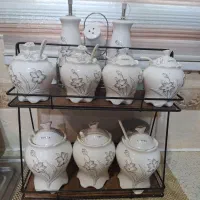 جاادویه همراه جای آبلیمو وسرکه ونمک پاش