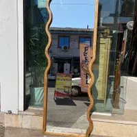 آینه قدی چوبی دفرمه طرح موج(تولیدکننده ی مستقیم)|آینه|رشت, پیرکلاچای|دیوار