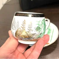 چایخوری‌ کمیاب عتیغه پوسته تخم مرغی ۱۹۲۰- پرسلین