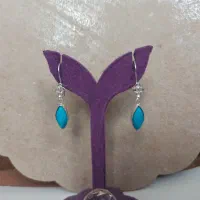 گوشواره نقره کار دست اصفهان نگین آبی کد ۵۵۲|جواهرات|اصفهان, مولوی|دیوار