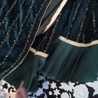 لباس محلی مخمل سبز ماشی خوشرنگ تمیز نو|لباس|یاسوج, |دیوار