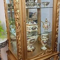 ویترین طلایی چوب گردو|بوفه، ویترین، کنسول|شهریار, شهریار|دیوار