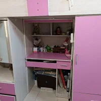 تخت دو طبقه شامل میزتحریر ،میزآرایش،کمد|تخت و سرویس خواب|کرج, شهرک الهیه|دیوار