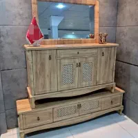 اینه کنسول پایه چوب