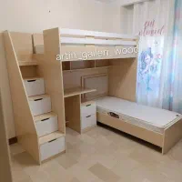 تخت تختخواب دو طبقه کمجا مدل گالاردو|تخت و سرویس خواب|تهران, جوانمردان (اندیشه)|دیوار