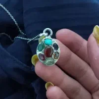 پلاک زنجیر نقره هفت گنج