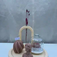 ست زیبا ترکیب سنگ با شمع