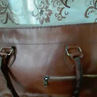کیف چرم قهوه ای رو دوشی