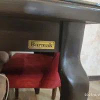 میزنهارخوری۶نفره چوبی باصندلی چستر پارچه مازراتی|میز و صندلی غذاخوری|تهران, نیروی هوایی (پیروزی)|دیوار