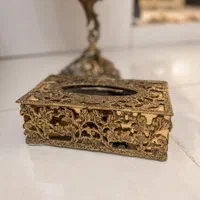 سطل آشغال و جا دستمال کاغذی برنز|صنایع دستی و سایر لوازم تزئینی|تهران, تولید دارو|دیوار