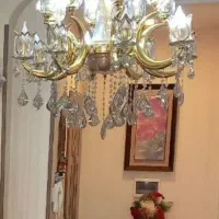 فروش یک جفت لوستر طلایی ۸ شاخه