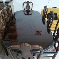 میز نهارخوری هشت نفره|میز و صندلی غذاخوری|بافت, |دیوار