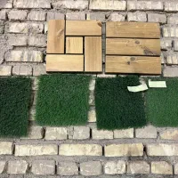 چمن مصنوعی گرین وال چوب ترمو وود|گل مصنوعی|یزد, |دیوار