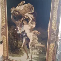 تابلو فرش ادم وحوا دستبافت