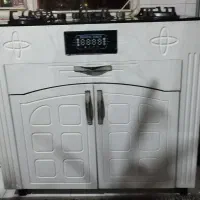 اجاق گاز مانینو 5 شعله سکوریت کاملا سالم با کابینت