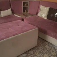 مبل طرح ال 7 نفره به همراه میز