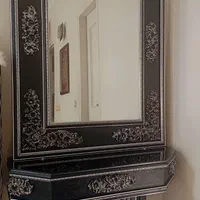 آینه و کنسول چرم رزین