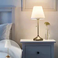 آباژور رومیزی ایکیا مدل ARSTID- طلایی مات یک جفت|چراغ خواب و آباژور|تهران, امانیه|دیوار