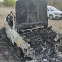 سمند سوخته . ماشین سوخته