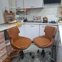 دو عدد  صندلی چرم  اداری|صندلی و نیمکت|رشت, حمیدیان|دیوار
