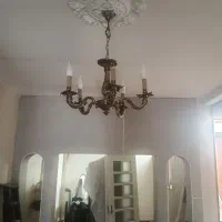 دو عدد لوستر برنجی سالم ۵ شاخه