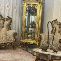 مبلمان استیل با بوفه ساعت و پرده|مبلمان خانگی و میز عسلی|پاکدشت, پاکدشت (مامازند)|دیوار