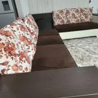 مبل راحتی ۷ نفره به همراه میز بار و ویترین|مبلمان خانگی و میز عسلی|صومعه‌سرا, |دیوار