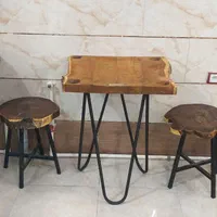 انواع میز چوب طبیعی روستیک و رزینی|مبلمان خانگی و میز عسلی|شهرضا, |دیوار