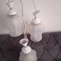 لوستر سه شاخه سفید