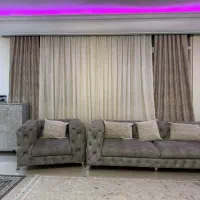 پرده دو رنگ براق نگین دار