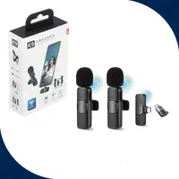 میکروفن یقه ای بلوتوثی بی سیم مدل K9 دو عددی