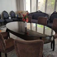 میز غذا خوری شش نفره|میز و صندلی غذاخوری|کهک, |دیوار