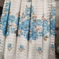 پرده آبی فیروزه ای