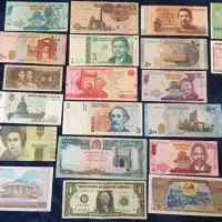 اسکناس کلکسیونی شاهی و خارجی|کلکسیون سکه، تمبر، اسکناس|شیراز, کوشک میدان|دیوار