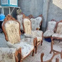 مبل سلطنتی فقط چوب رویش وپایها خرابه|مبلمان خانگی و میز عسلی|مشهد, انصار|دیوار