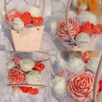 باکس گل شمع مناسب هدیه روز مادر و شب یلدا