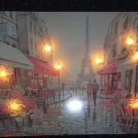 تابلو چراغدار شیک.نقش پاریس