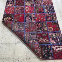 فرش چهل تکه خشتی دست بافت|فرش|کرج, برغان|دیوار