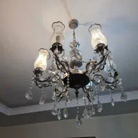 دوعدد لوستر ۶ شعله و۸ شعله برنز شیک و کلاسیک