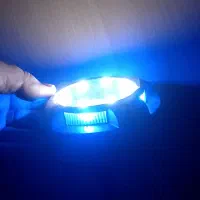 چراغ سولاردار دفنی باغچه ای دورنگ آبی مهتابی ضدآب