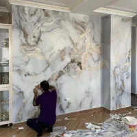 نصب کاغذ دیواری پوسترنصاب کاغذ دیواری حرفه ای