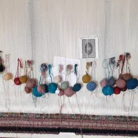 فرش دستباف نیمه کاره|فرش|هیر, |دیوار