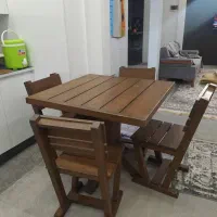 میزنهار خوری چهار نفره تمام چوب