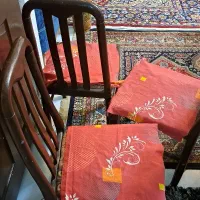 ۳ صندلی نهار خوری تمام چوب