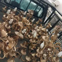 فروشنده و خریدار لوستر آبکاری آینه شمعدان شکسته