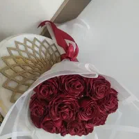 دسته گل مصنوعی رنگ زرشکی|گل مصنوعی|تهران, مشیریه|دیوار