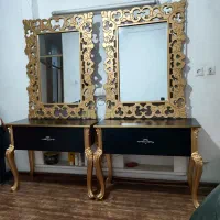 آینه وکنسول آرایشگاه|بوفه، ویترین، کنسول|قزوین, |دیوار