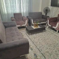 مبل راحتی ۷نفره همراه جلو مبلی و عسلی|مبلمان خانگی و میز عسلی|رودسر, |دیوار